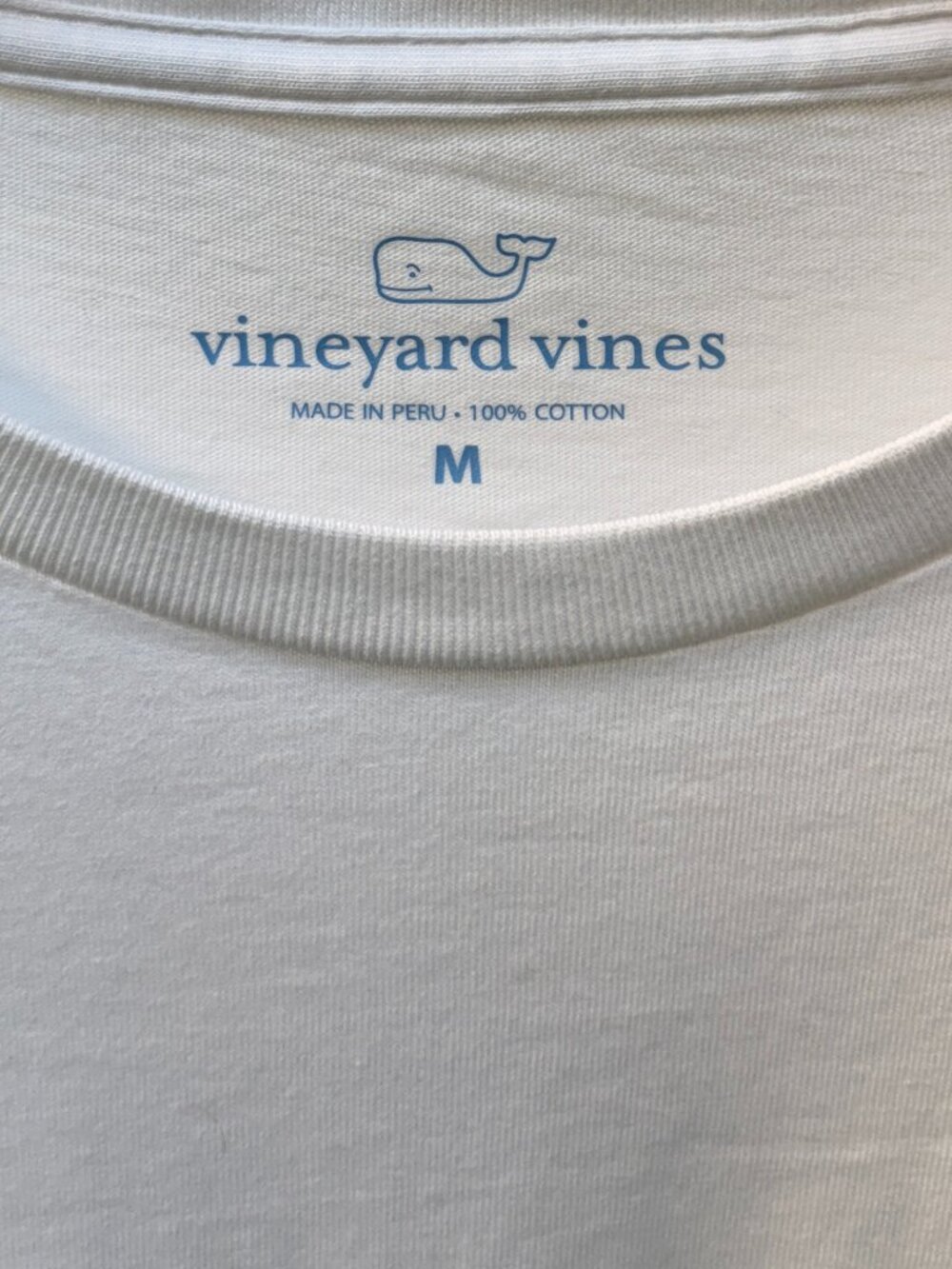 Vineyard Vines #1 Draft Pick Long Sleeve T-Shirt White Pocket Size Medium - Picture 3 of 6